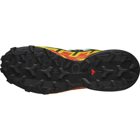 Sepatu Lari Salomon Speedcross 6 Trail White Black  Empire Yellow L41737800-7