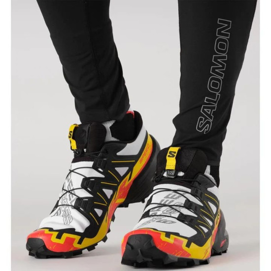 Sepatu Lari Salomon Speedcross 6 Trail White Black  Empire Yellow L41737800-7