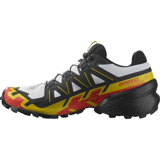 Sepatu Lari Salomon Speedcross 6 Trail White Black Empire Yellow L41737800-7 Sepatu Lari Salomon Speedcross 6 Trail White Black Empire Yellow L41737800-7