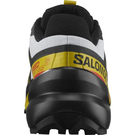 Sepatu Lari Salomon Speedcross 6 Trail White Black  Empire Yellow L41737800-7