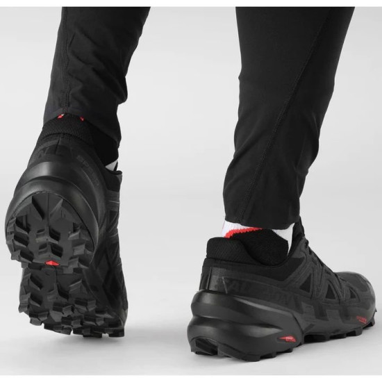 Sepatu Lari Salomon Speedcross 6 Wide Fit Trail Black Phantom L41744000-7 Sepatu Lari Salomon Speedcross 6 Wide Fit Trail Black Phantom L41744000-7