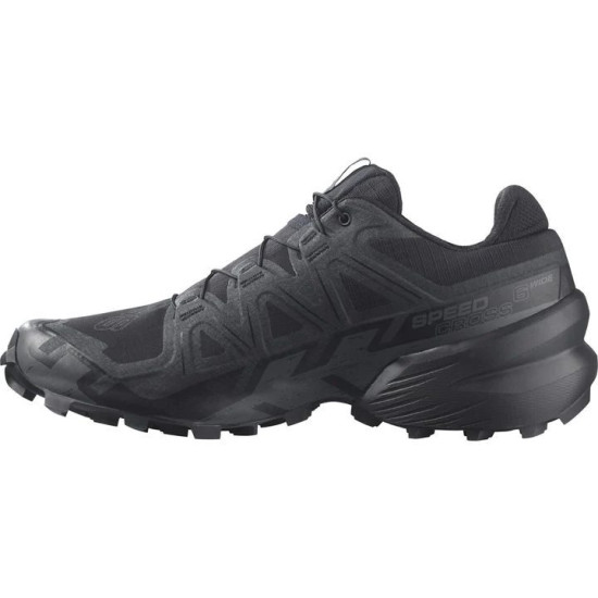 Sepatu Lari Salomon Speedcross 6 Wide Fit Trail Black Phantom L41744000-7 Sepatu Lari Salomon Speedcross 6 Wide Fit Trail Black Phantom L41744000-7