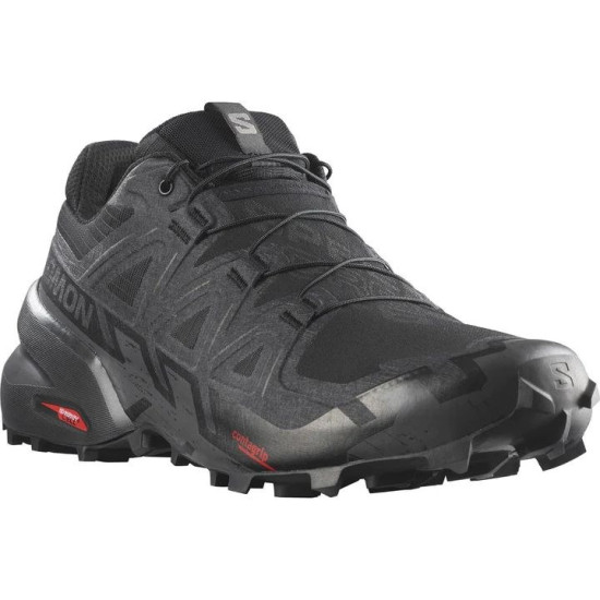 Sepatu Lari Salomon Speedcross 6 Wide Fit Trail Black Phantom L41744000-7 Sepatu Lari Salomon Speedcross 6 Wide Fit Trail Black Phantom L41744000-7