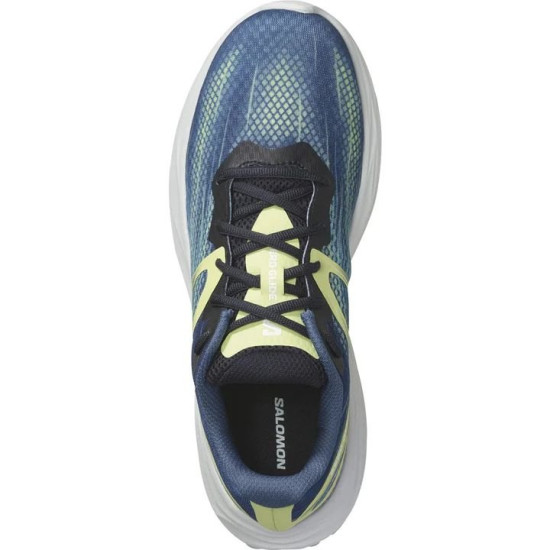 Sepatu Lari Salomon Aero Glide Blue Ashes Dark Sapphire Sunny Lime L47049200-7