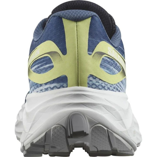 Sepatu Lari Salomon Aero Glide Blue Ashes Dark Sapphire Sunny Lime L47049200-7