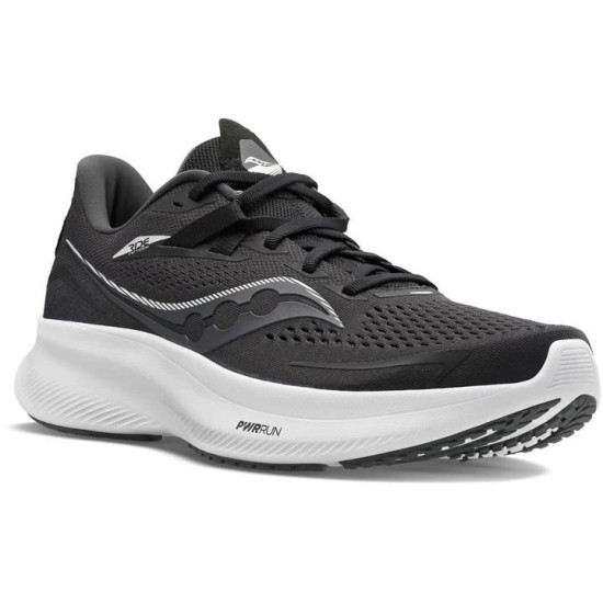 Sepatu Lari Saucony Ride 15 Wide Fit Black White S20730-05-7 Sepatu Lari Saucony Ride 15 Wide Fit Black White S20730-05-7