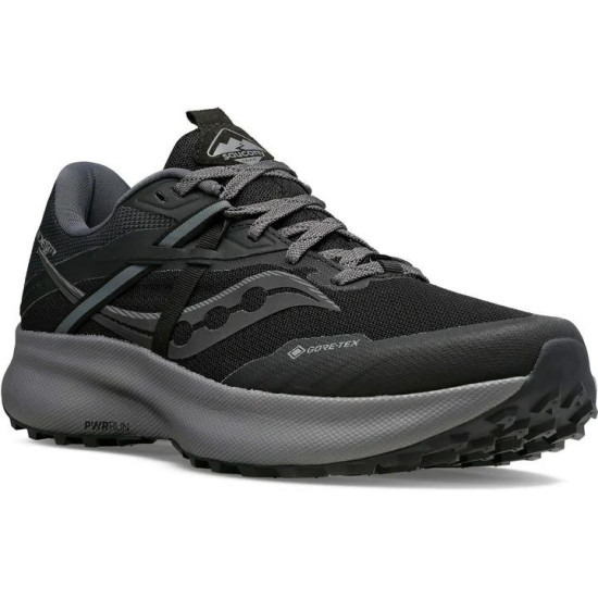 Sepatu Lari Saucony Ride 15 TR GTX Trail Black Charcoal S20799-10-7 Sepatu Lari Saucony Ride 15 TR GTX Trail Black Charcoal S20799-10-7