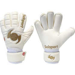 Sarung Tangan Kiper Selsport Wrappa Classic Gold Pro Strap White Gold WRGEA