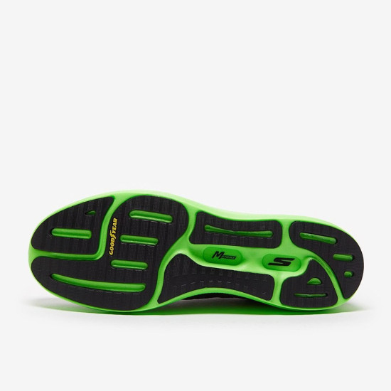 Sepatu Lari Skechers Razor 3 Black Textile Green Trim 220211-BKGR