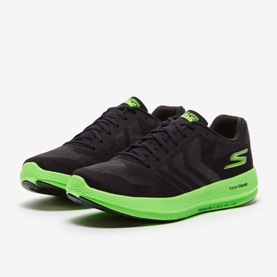 Sepatu Lari Skechers Razor 3 Black Textile Green Trim 220211-BKGR Sepatu Lari Skechers Razor 3 Black Textile Green Trim 220211-BKGR