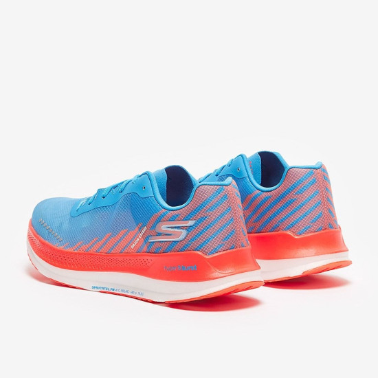 Sepatu Lari Skechers Go Run Razor Excess Blue Mesh Coral Trim 246004-BLCL Sepatu Lari Skechers Go Run Razor Excess Blue Mesh Coral Trim 246004-BLCL