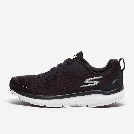 Sepatu Lari Skechers Go Run Ride 9 Black Textile White Trim 246005-BKW Sepatu Lari Skechers Go Run Ride 9 Black Textile White Trim 246005-BKW