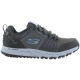 Sepatu Lari Skechers Escape Plan Trail Pewter Leather Mesh Blue Trim 51591 PEW-7