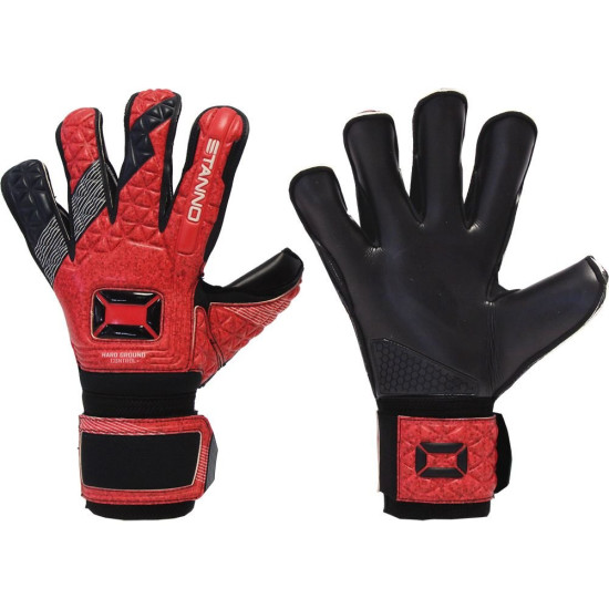 Sarung Tangan Kiper Stanno Hardground Hybrid III Red Black 4813756800