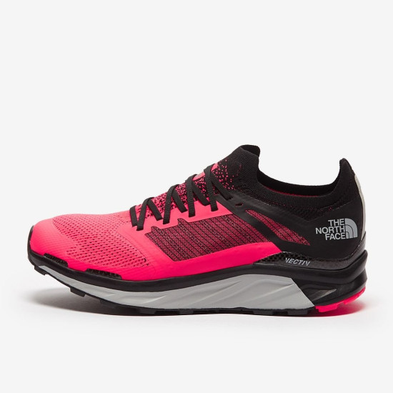 Sepatu Lari The North Face Flight Vectiv Brilliant Coral TNF Black NF0A4T3L50T