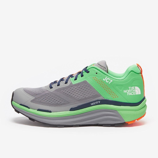 Sepatu Lari The North Face Vectiv Enduris Meld Grey Chlorophyll Green NF0A4T3P32T1