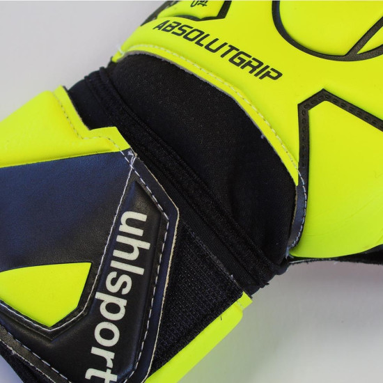 Sarung Tangan Kiper Uhlsport Absolutgrip Flexframe Carbon Fluo Yellow Black 101115101