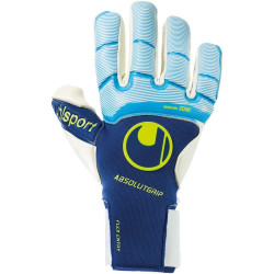 Sarung Tangan Kiper Uhlsport Absolutgrip Tight HN Cyan Blue Yellow 101121401