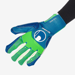 Sarung Tangan Kiper Uhlsport Aquagrip HN Pacific Blue Fluo Green White 101122201