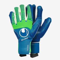 Sarung Tangan Kiper Uhlsport Aquagrip HN Pacific Blue Fluo Green White 101122201