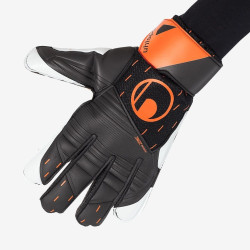 Sarung Tangan Kiper Uhlsport Speed Contact Starter Soft Black White Fluo Orange 101126901