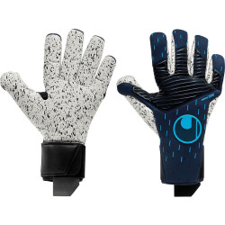 Sarung Tangan Kiper Uhlsport Speed Contact Supergrip+ Finger Surround Black Blue 101127901