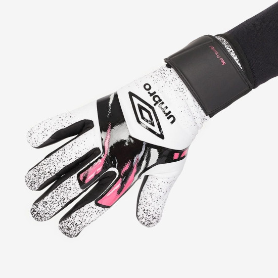 Sarung Tangan Kiper Umbro Neo Premier White Black Pink Peacock 21138U-KE3