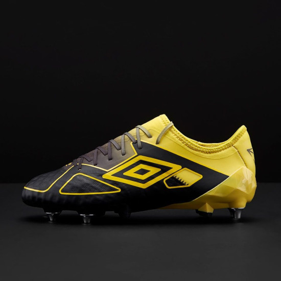 Sepatu Bola Umbro Velocita III Pro SG Black Golden Kiwi 81230P-FKM