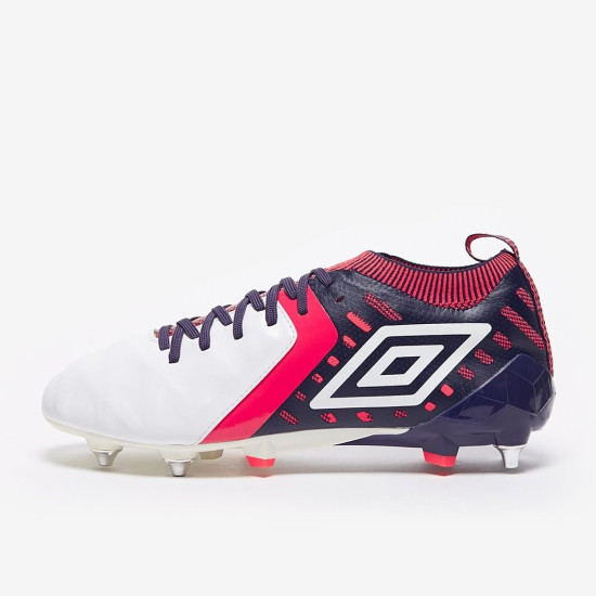 Sepatu Bola Umbro Medusae II Elite SG Eclipse White Lava Pink 81309P-FNC