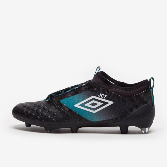 Sepatu Bola Umbro Accuro II Pro FG Black White Caribbean Sea 81315U-FYT