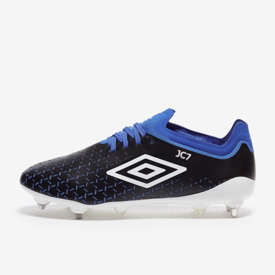 Sepatu Bola Umbro Velocita V Pro SG Black White Blue 81589U-JLQ