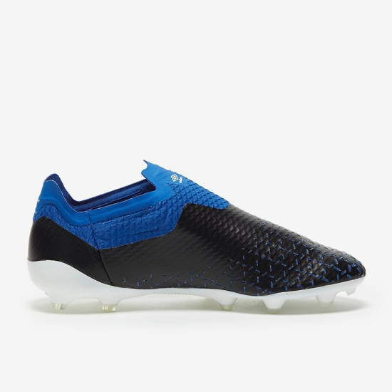 Sepatu Bola Umbro Velocita V Elite FG Black White Blue 81647U-JLQ