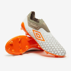 Sepatu Bola Umbro Velocita V Elite FG White Carrot Gray 81647U-JM9