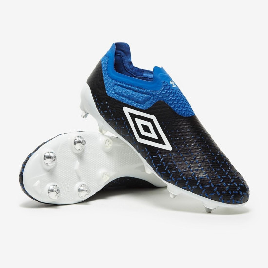 Sepatu Bola Umbro Velocita V Elite SG Black White Blue 81649U-JLQ