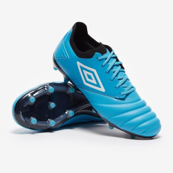 Sepatu Bola Umbro Tocco Pro FG Cyan Blue White Black 81650U-DB5