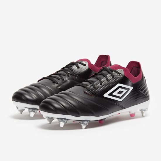 Sepatu Bola Umbro Tocco Pro SG Black White Raspberry Radiance Pink Peacoat 81651U-KDF