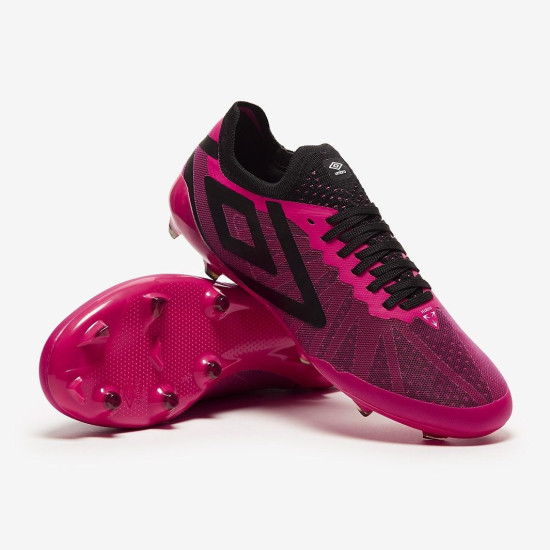 Sepatu Bola Umbro Velocita VI Pro FG Pink Peacoat Black White 81682U-KDR