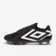 Sepatu Bola Umbro Velocita VI Pro FG Black White Cyan Blue 81682U-SWH