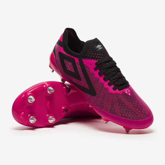 Sepatu Bola Umbro Velocita VI Pro SG Pink Peacoat Black White 81683U-KDR