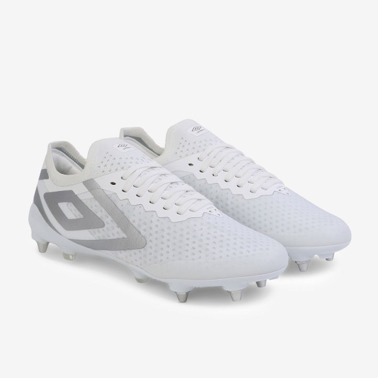 Sepatu Bola Umbro Velocita VI Pro SG White Metallic Chrome 81683U-KZ7