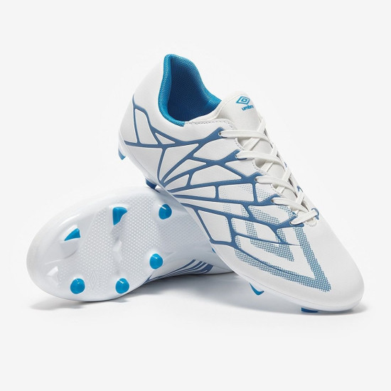 Sepatu Bola Umbro Velocita Alchemist Club FG White Malibu Blue 81818U-LNZ Sepatu Bola Umbro Velocita Alchemist Club FG White Malibu Blue 81818U-LNZ