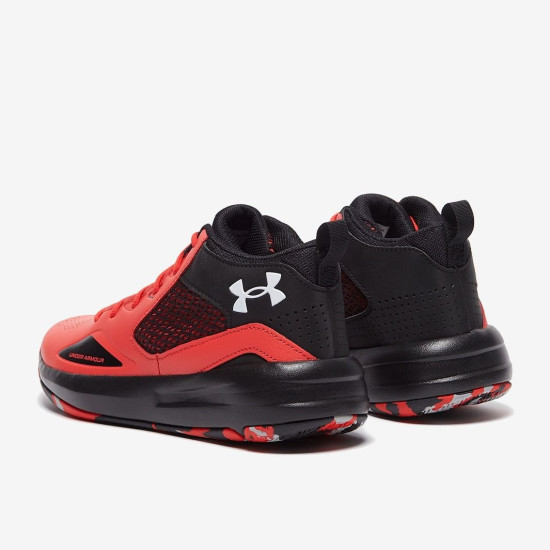 Sepatu Basket Under Armour Lockdown 5 Versa Red Black White 3023949-601