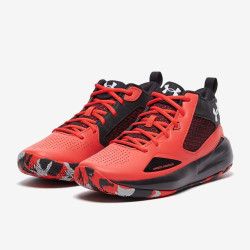 Sepatu Basket Under Armour Lockdown 5 Versa Red Black White 3023949-601