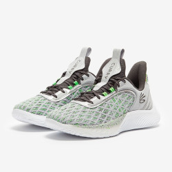 Sepatu Basket Under Armour Curry 9 Mod Gray Jet Gray Stadium Green 3024248-102