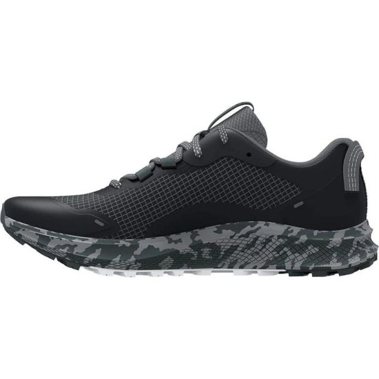 Sepatu Lari Under Armour Charged Bandit 2 SP Trail Black Pitch Grey White 3024725 003-8.5