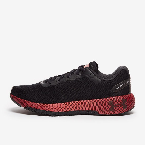 Sepatu Lari Under Armour HOVR Machina 2 CLRSHFT Black Venom Red Black 3024740-001