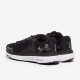 Sepatu Lari Under Armour HOVR Infinite 4 Black White Metallic Gun Metal 3024897-001