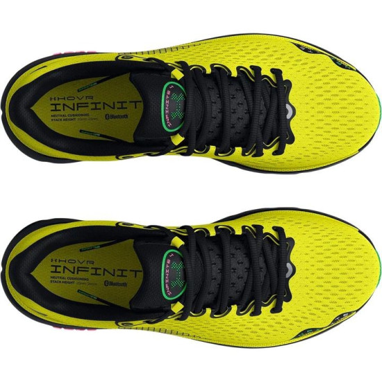 Sepatu Lari Under Armour HOVR Infinite 4 Yellow Ray Black 3024897 302-7