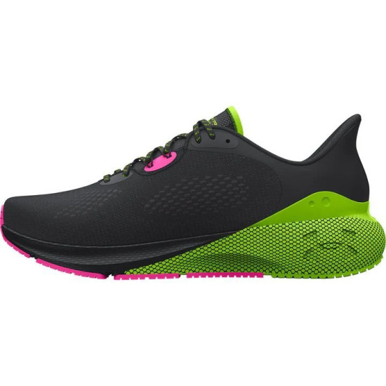 Sepatu Lari Under Armour HOVR Machina 3 Black Lime Surge Rebel Pink 3024899 005-10