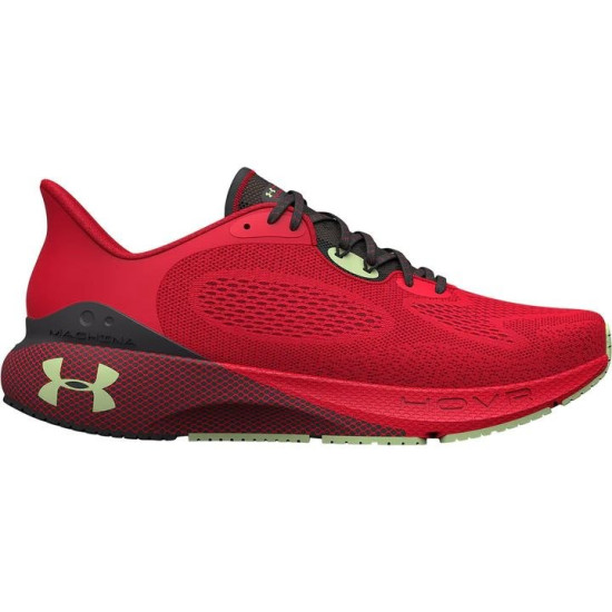 Sepatu Lari Under Armour HOVR Machina 3 Radio Red Jet Grey Phospor Green 3024899 602-7